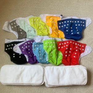 ALVABABY Reusable Cloth Pocket Diapers (with free wet bags!)